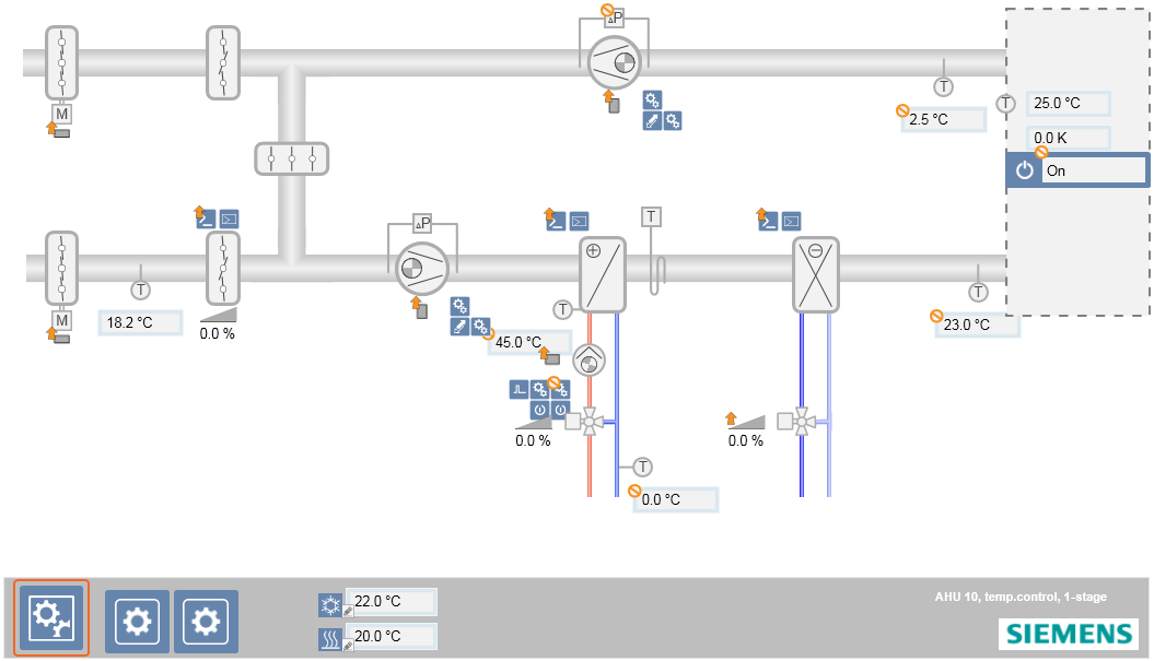 Die abgebildete Grafik in Desigo CC