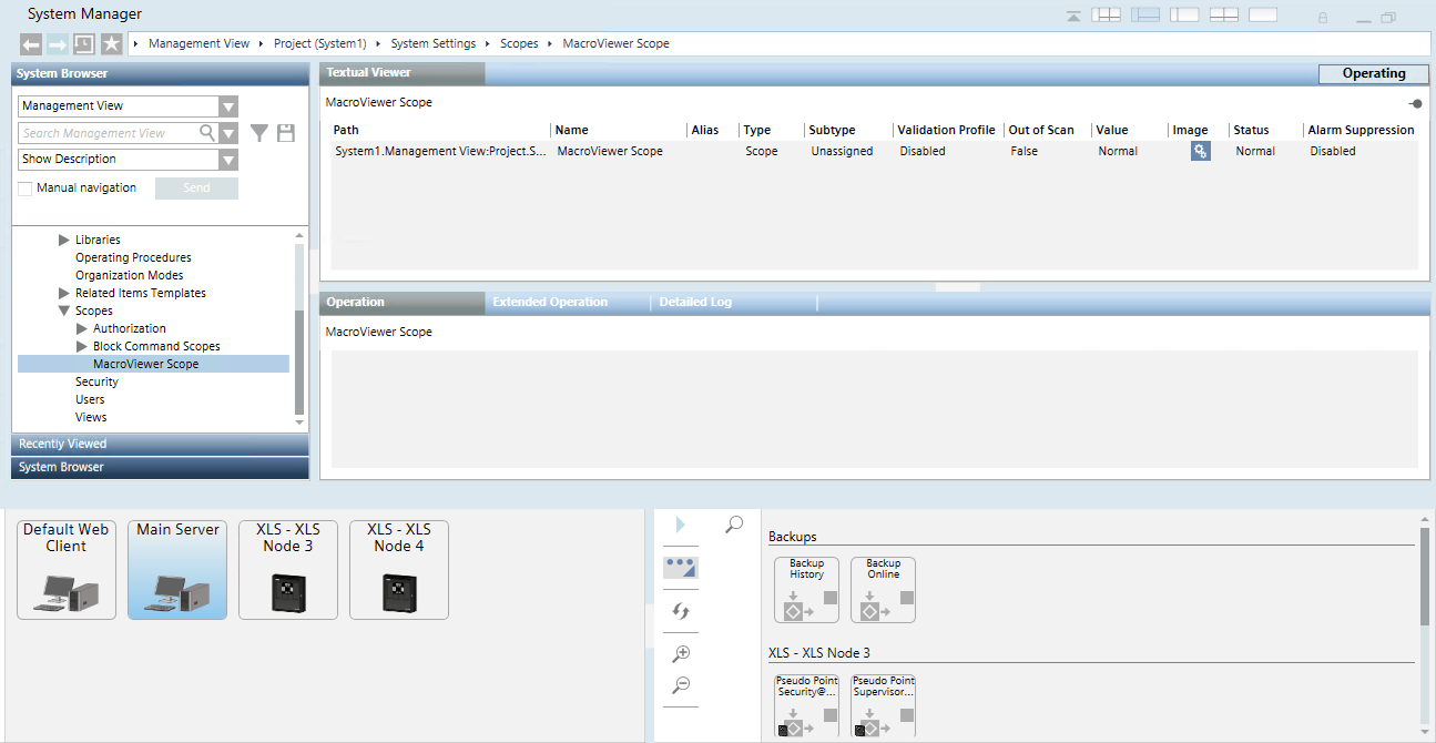 Konfiguration des Makro-Viewers