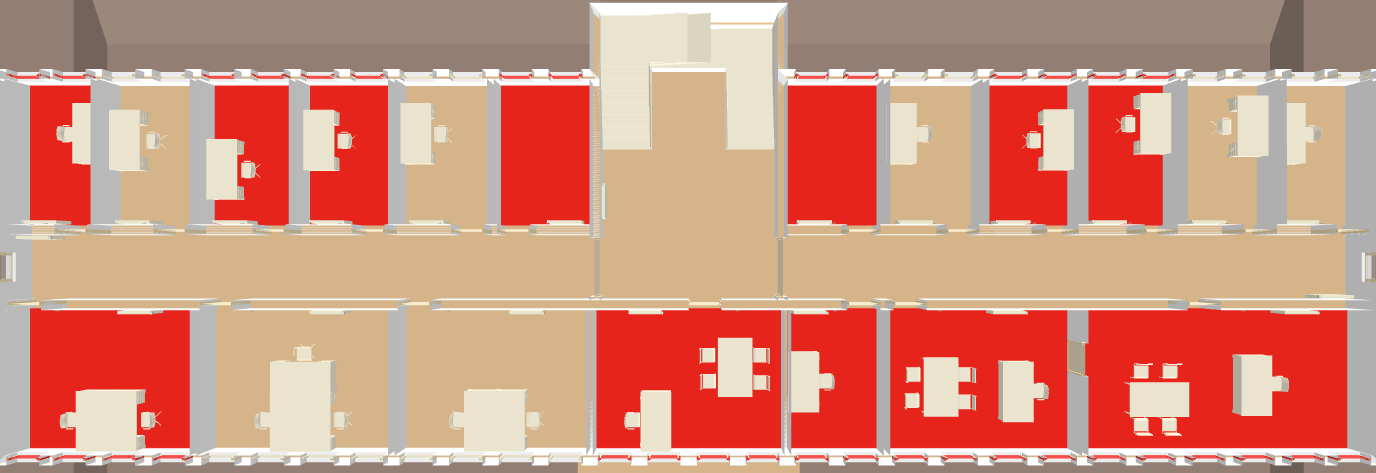 Stockwerkübersicht offener Fenster