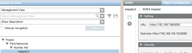 Konfiguration des Notifier AM-Adapters