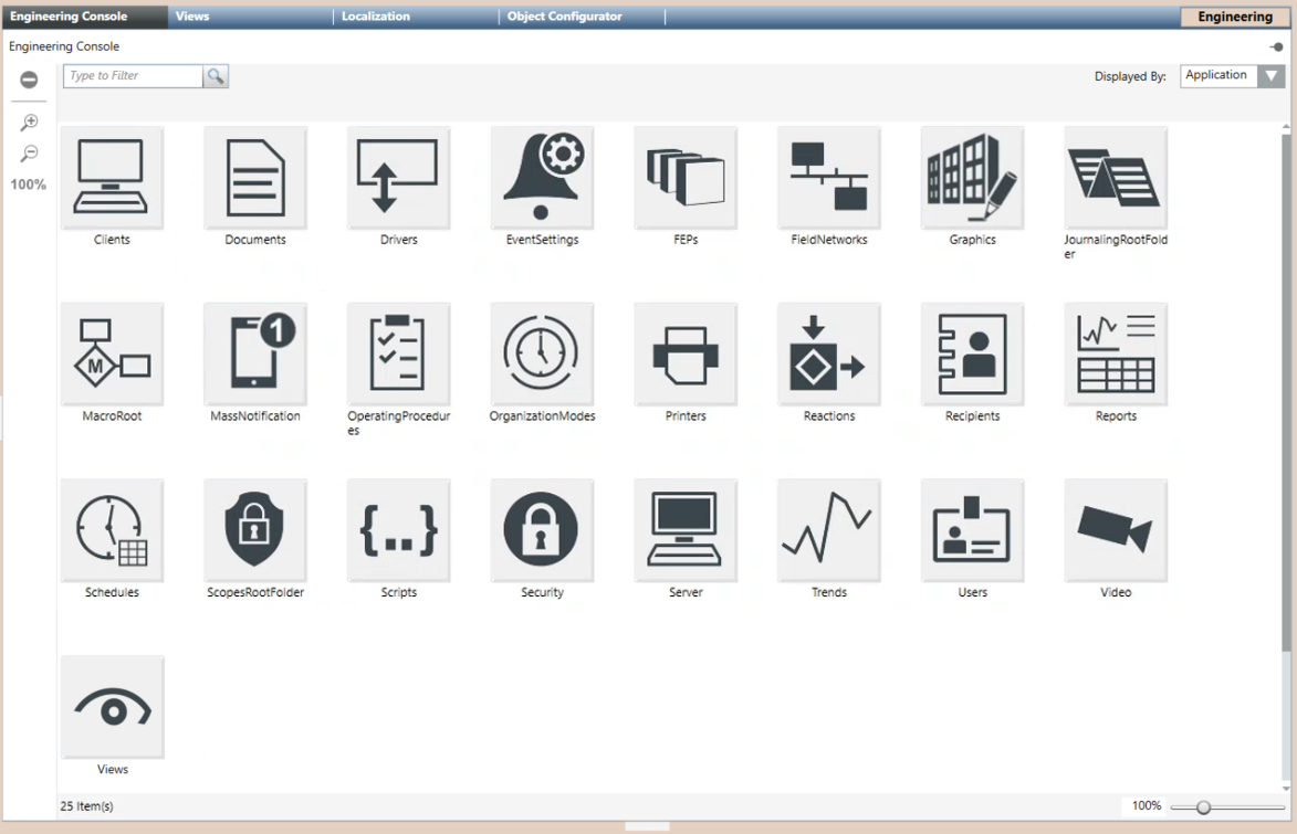 Engineering Console - Applikation