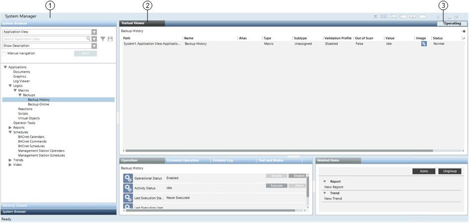 Systemmanager Bedienmodus