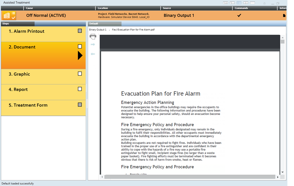 Example of an Assisted Treatment Window