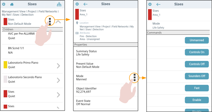 Systemstruktur > Bildschirm Eigenschaften > Bildschirm Befehle