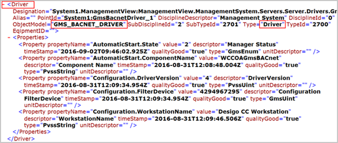 Abschnitt Driver im IBase-Bericht für Dritt-BACnet