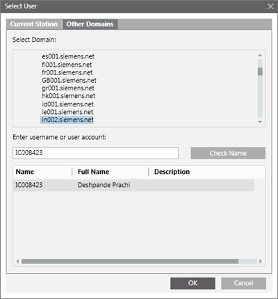 Benutzer aus anderen Domänen auswählen