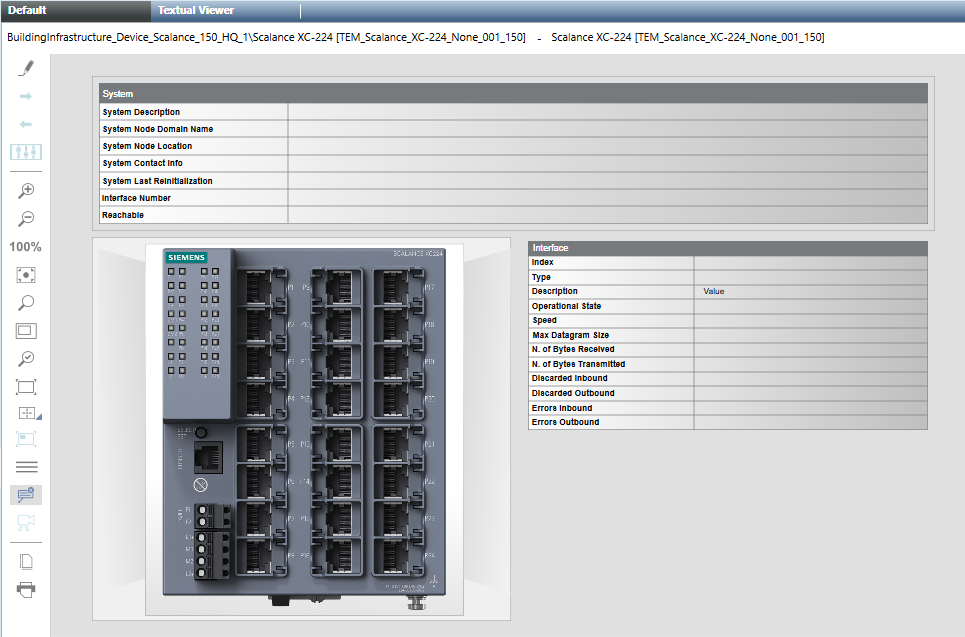 Grafische Darstellung der Scalance XC-224 im Bedienmodus