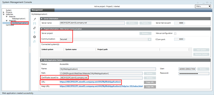 Konfiguration der Web-Applikation auf einem Remote-Webserver (IIS)