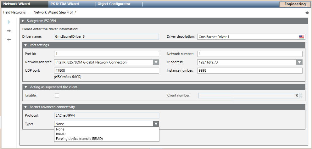 Treibereinstellungen konfigurieren