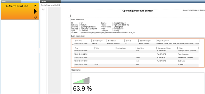 Alarmausdruckmassnahme