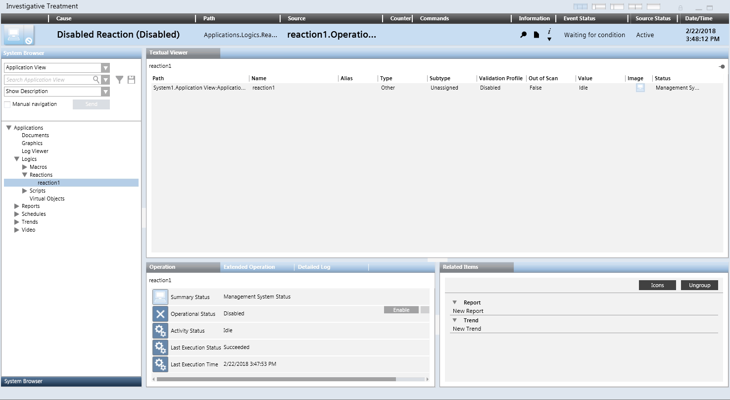 Fenster Freie Alarmbearbeitung