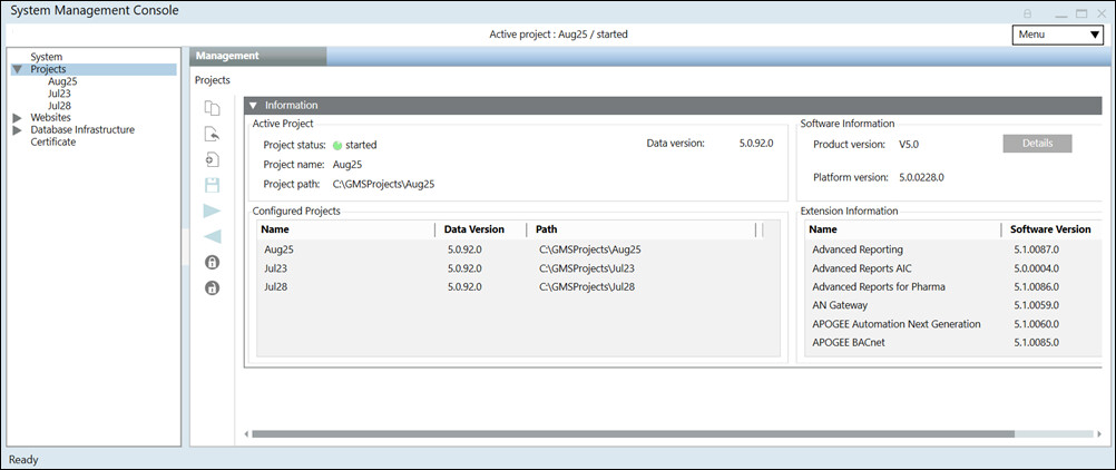 Register Management in einer Serverinstallation