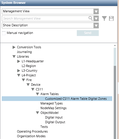 A New Alarm Table in the Customized CS11 Device Library