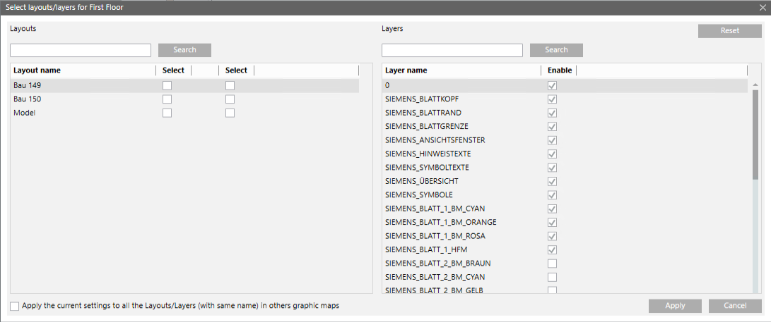 Page 2: Select Layouts and Layers