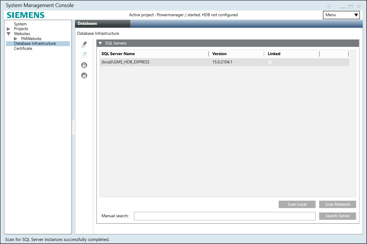 Scan and Link a SQL Server Instance