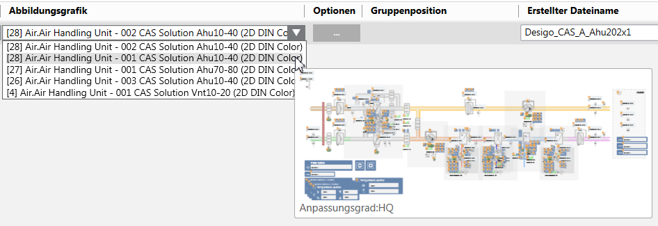 Auswahlliste Abbildungsgrafiken