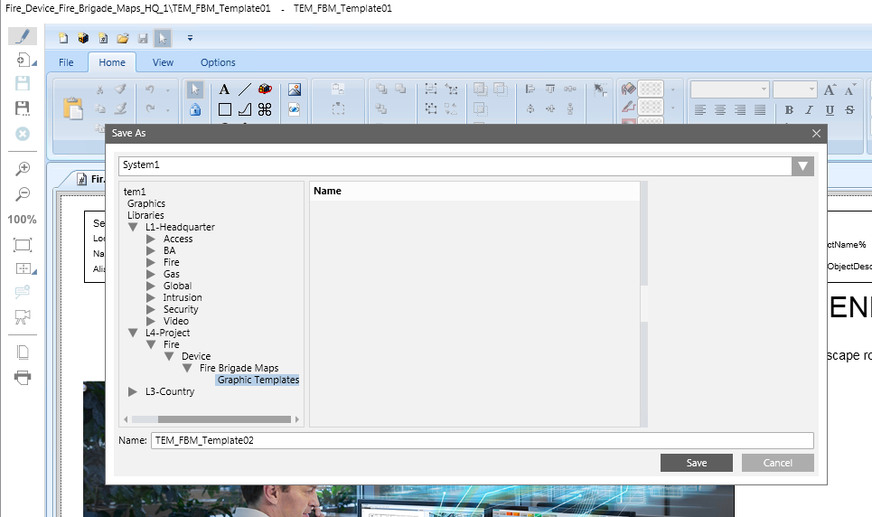 Save the new graphic with a new name in the customized library