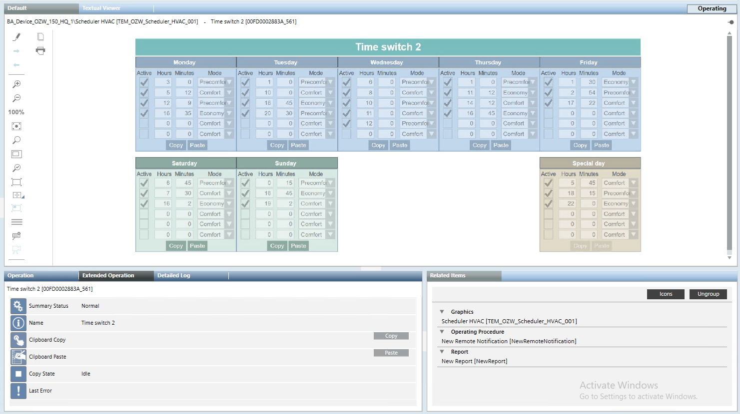 OZW Scheduler Commands