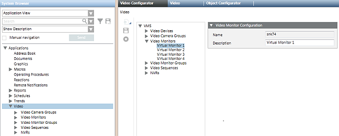 Video Monitor Configuration