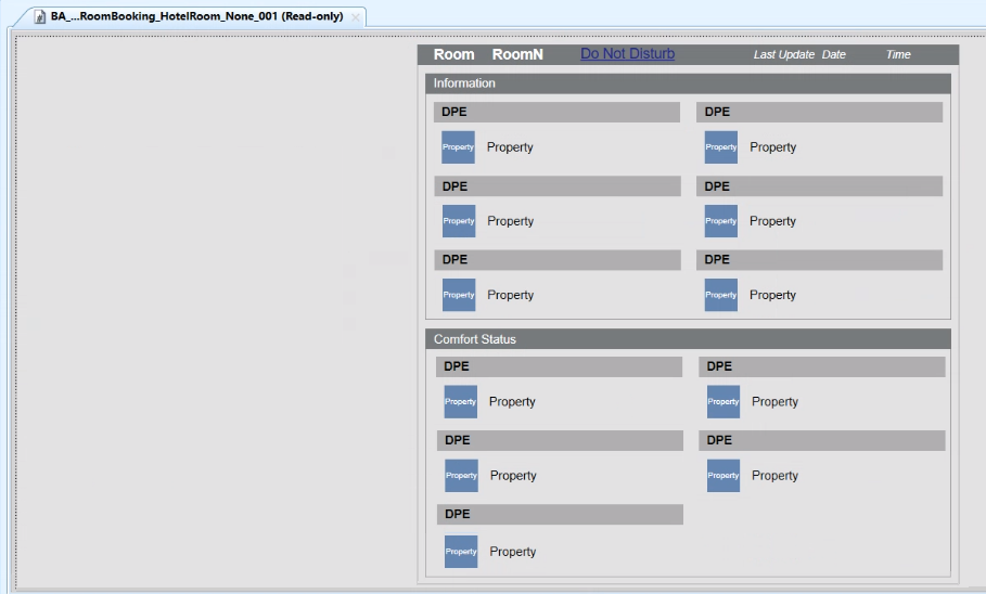 Grafikvorlage für die Raumbuchung im Konfigurationsmodus