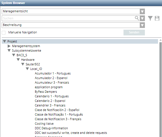 Managementsicht nach Online-Import