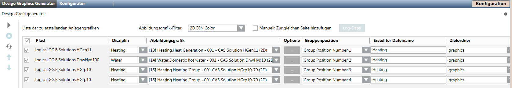 Heizanlage konfigurieren