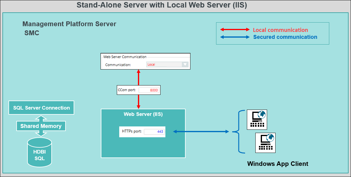 Stand-Alone System with Local Web Server (IIS)