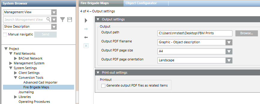 Page 4: Browse the output path and set output parameters