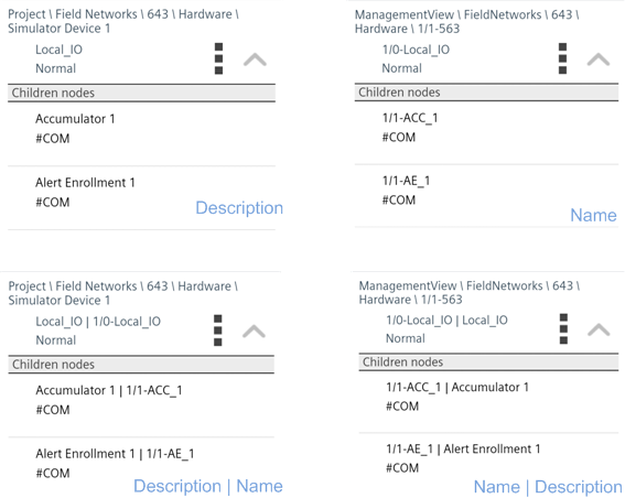 Beispiele für Objektbezeichnungen