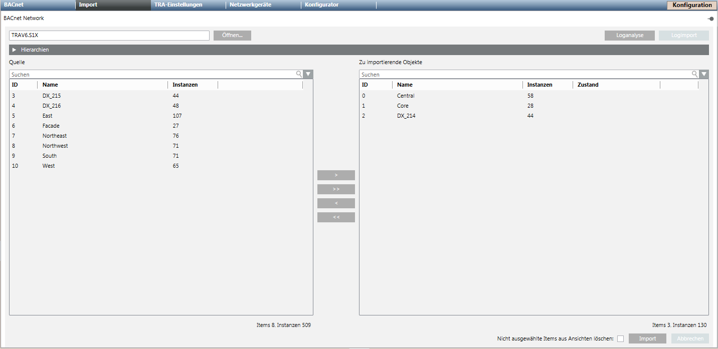 Import-Dialog