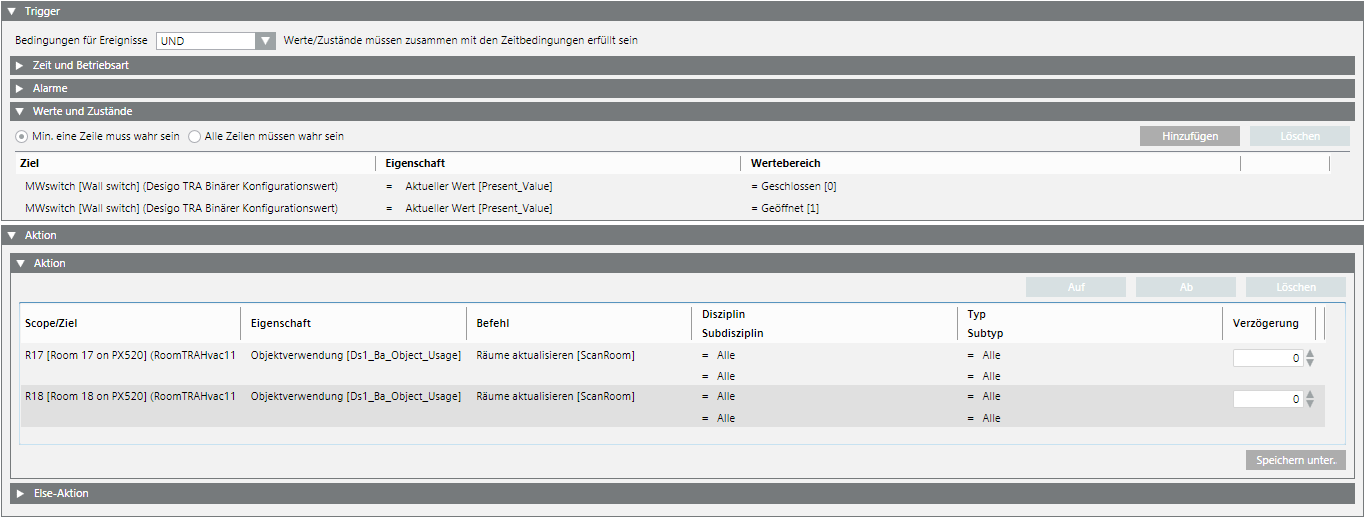 Reaktion für System Browser aktualisieren
